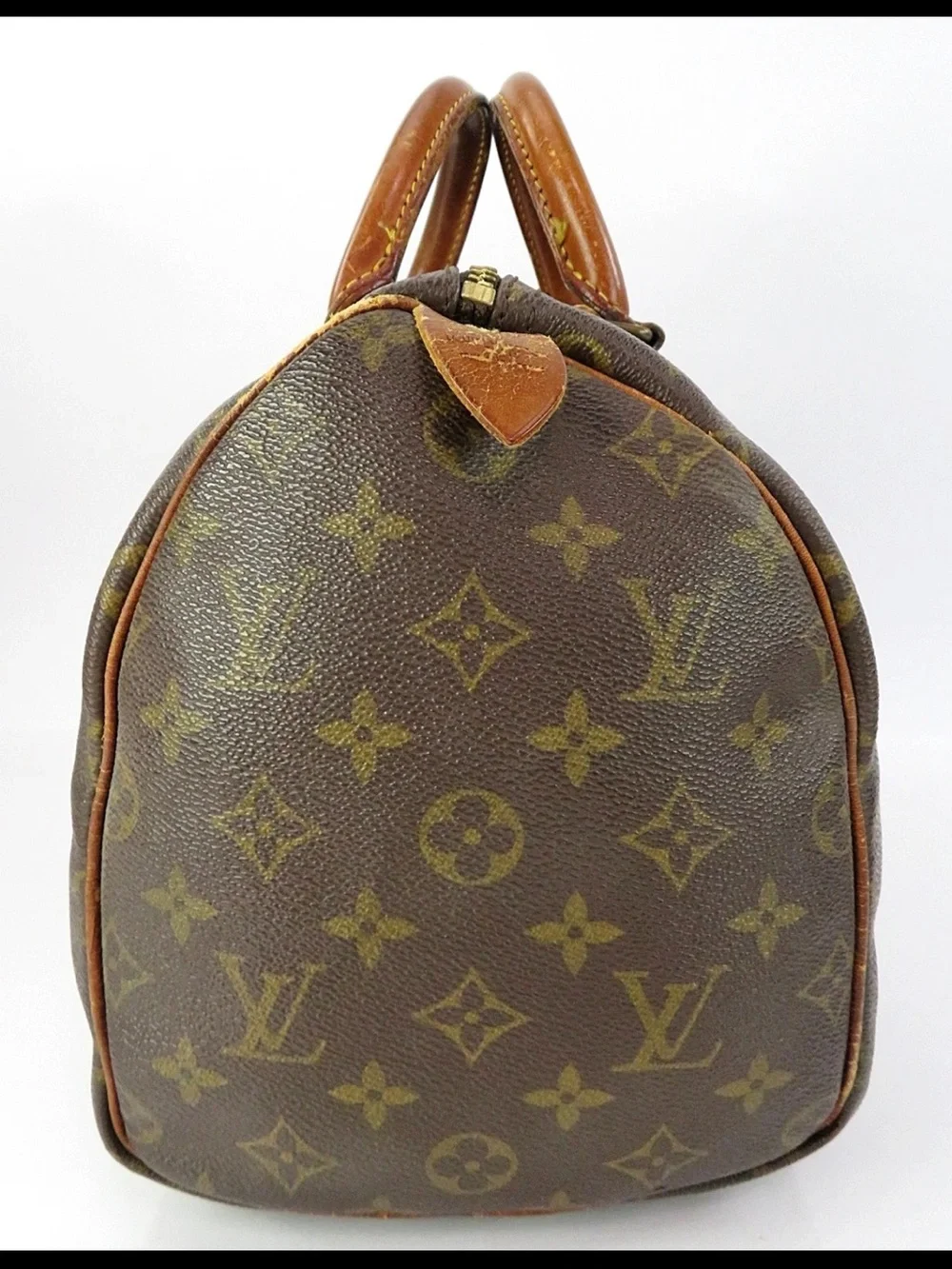 Louis Vuitton Brown Monogram Duffel Bag with Vachetta Trim